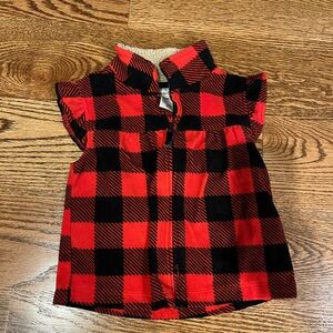 18 mo Carter’s buffalo plaid fleece vest